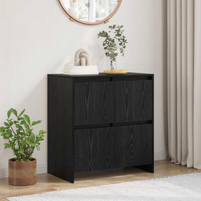 Vidaxl dressoir zwart eiken 70 x 41 x 75 cm bewerkt hout