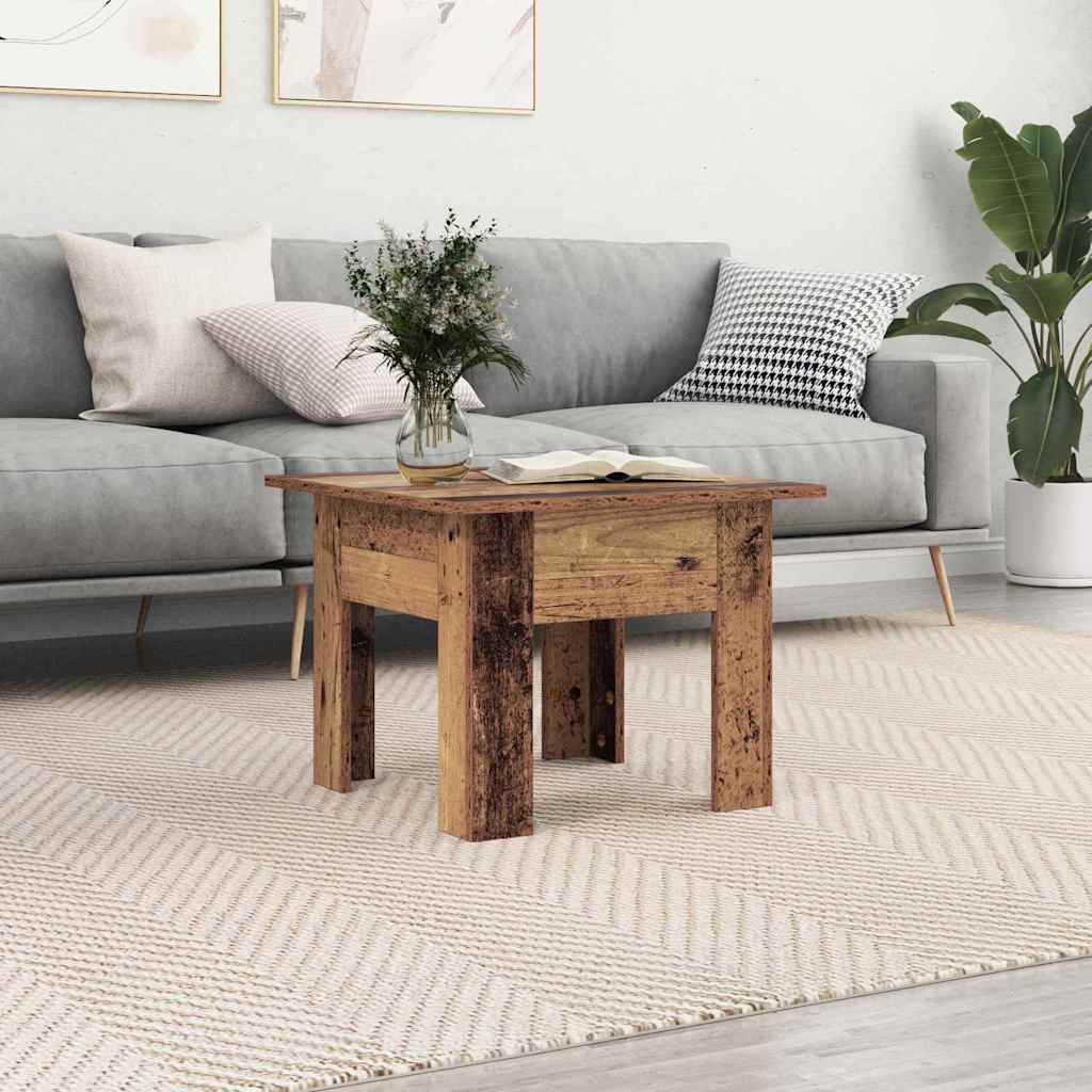 Vidaxl salontafel oudhout 55 x 55 x 42 cm bewerkt hout