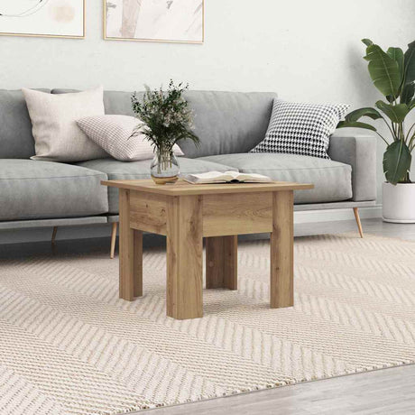 Vidaxl salontafel artisan eiken 55 x 55 x 42 cm bewerkt hout