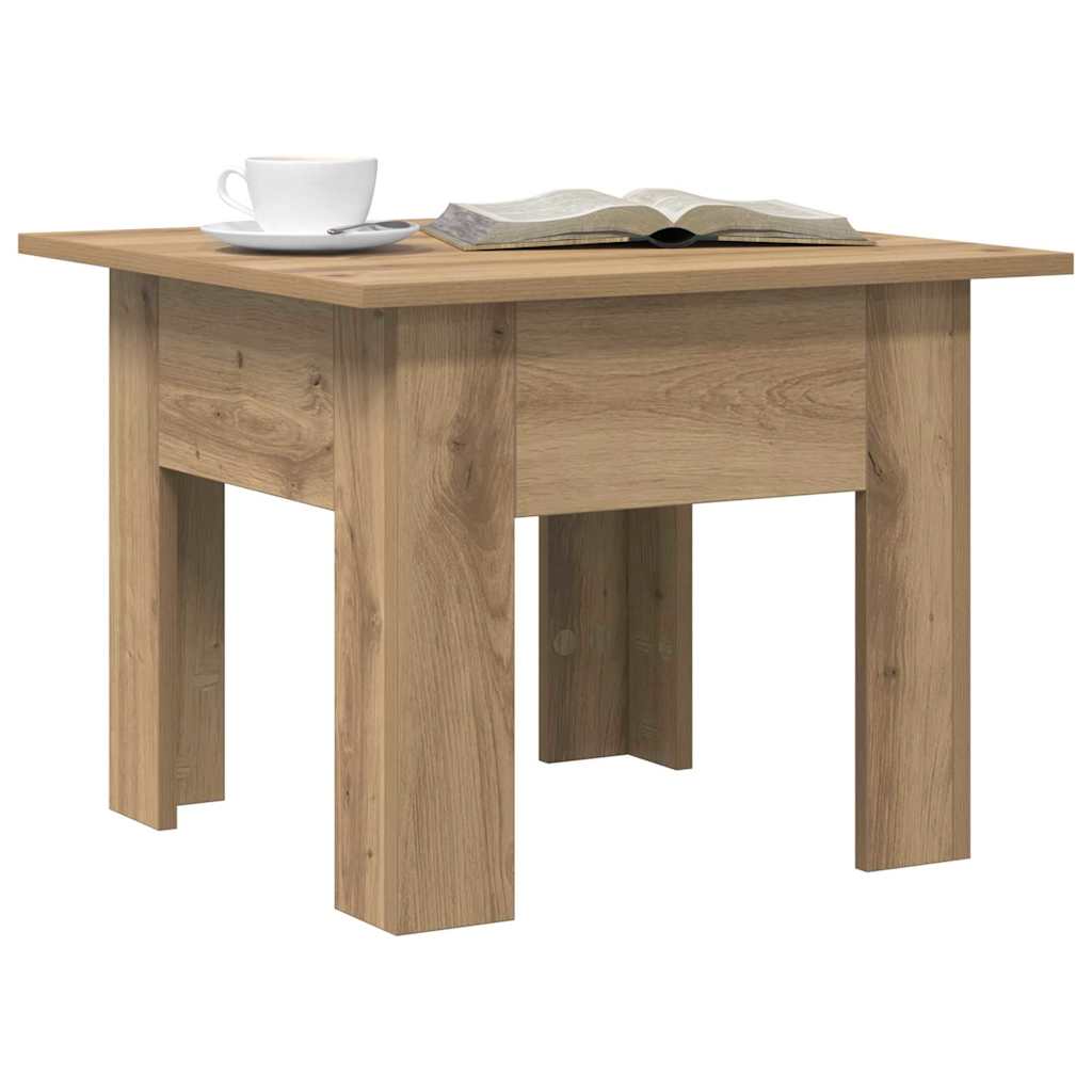 Vidaxl salontafel artisan eiken 55 x 55 x 42 cm bewerkt hout