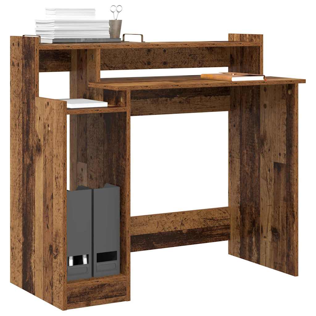 Vidaxl bureau oudhout 97 x 45 x 90 cm bewerkt hout