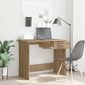 Vidaxl bureau artisan eiken 100 x 50 x 76 cm bewerkt hout