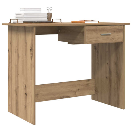 Vidaxl bureau artisan eiken 100 x 50 x 76 cm bewerkt hout