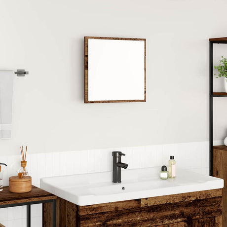 Vidaxl led badkamer spiegel oudhout 40 x 37 x 8.5 cm bewerkt hout