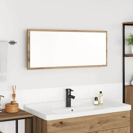 Vidaxl spiegel artisan eiken 90 x 8,5 x 37 cm bewerkt hout