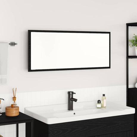 Vidaxl spiegel zwart eiken 90 x 8,5 x 37 cm bewerkt hout