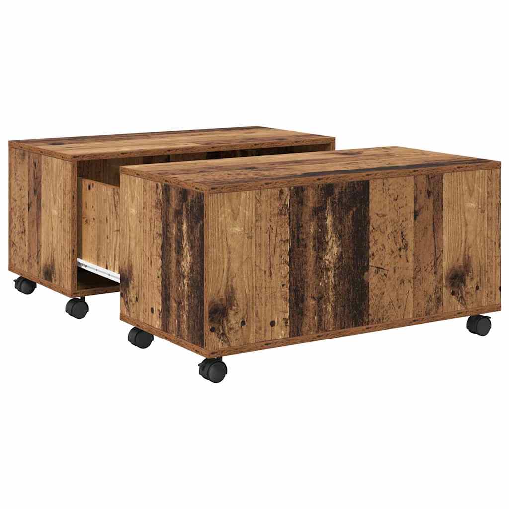 Vidaxl salontafel oudhout 75 x 75 x 38 cm bewerkt hout