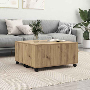 Vidaxl salontafel artisan eiken 75 x 75 x 38 cm bewerkt hout