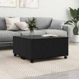 Vidaxl salontafel zwart eiken 75 x 75 x 38 cm bewerkt hout