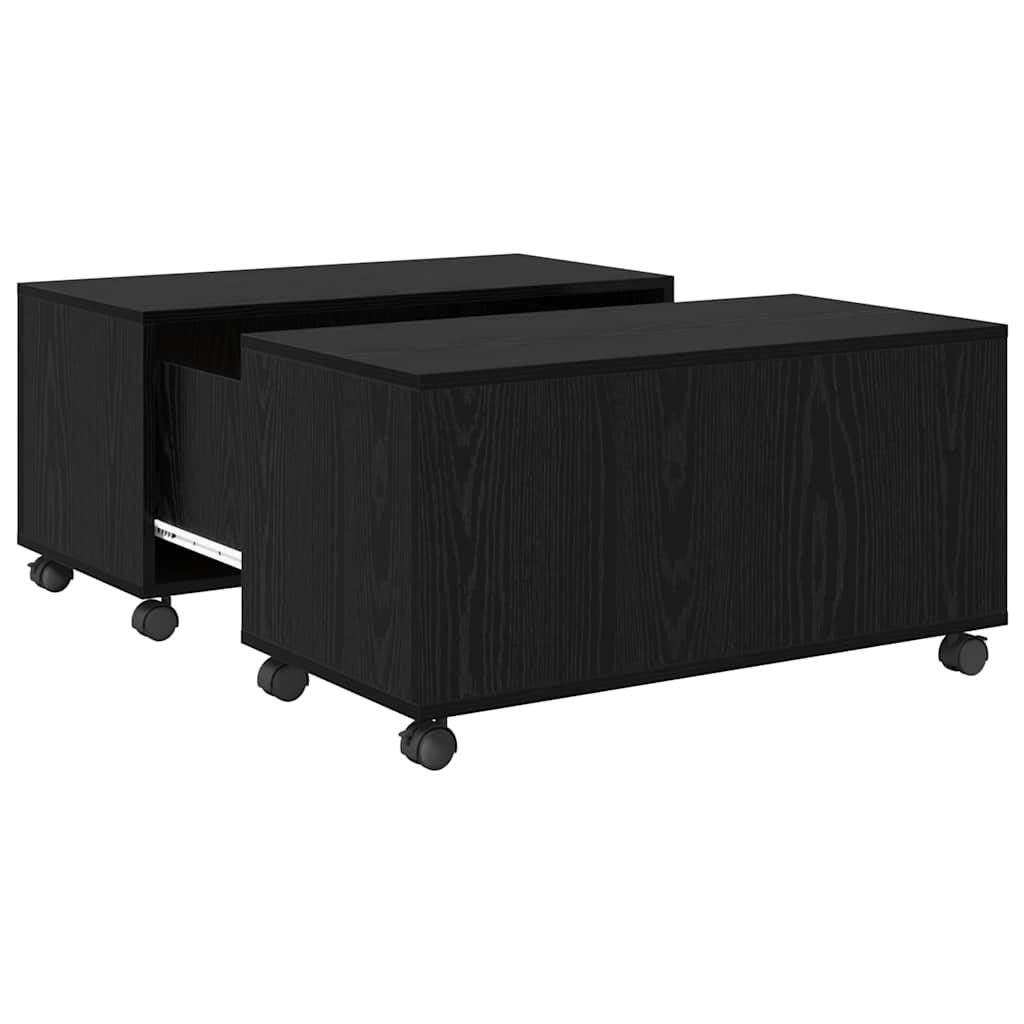 Vidaxl salontafel zwart eiken 75 x 75 x 38 cm bewerkt hout