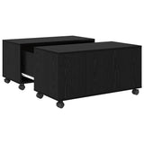 Vidaxl salontafel zwart eiken 75 x 75 x 38 cm bewerkt hout