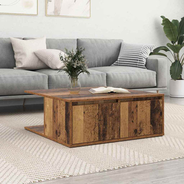 Vidaxl salontafel oud hout 80 x 80 x 31,5 cm bewerkt hout