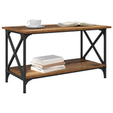Vidaxl salontafel oud hout 80 x 45 x 45.5 cm bewerkt hout