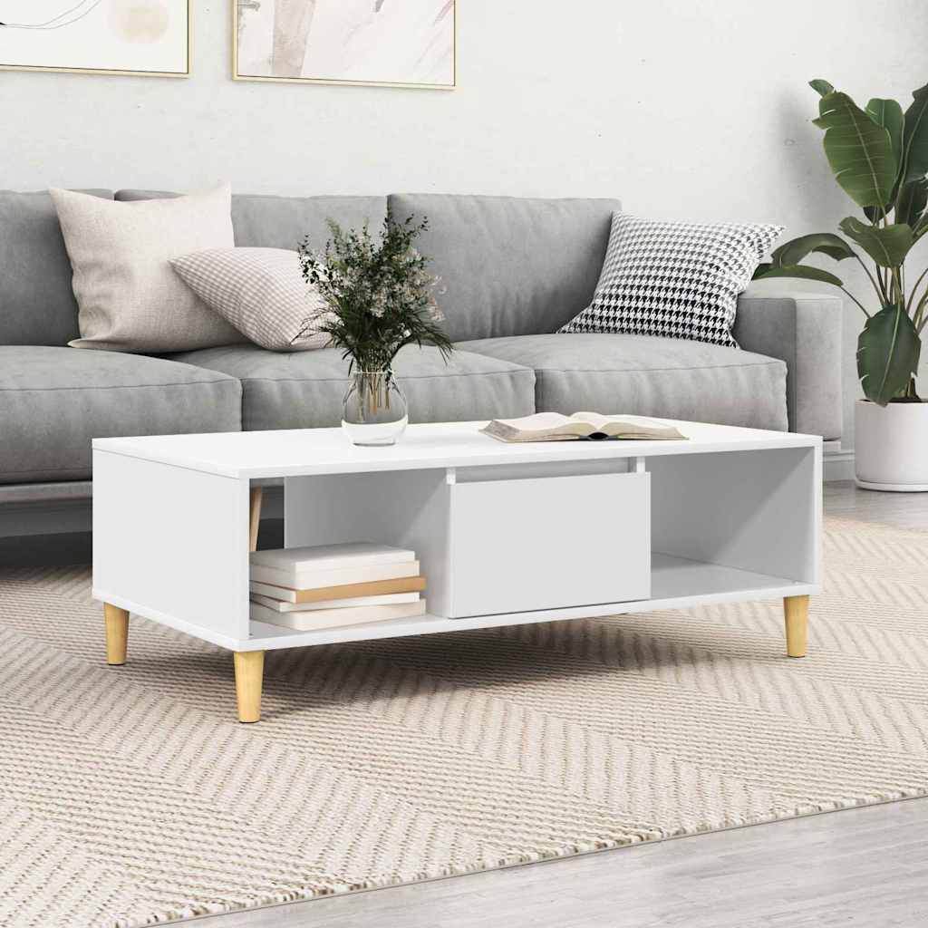 Vidaxl salontafel wit 102 x 55 x 35 cm bewerkt hout
