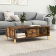 Vidaxl salontafel gerookt eiken 102 x 55 x 35 cm bewerkt hout