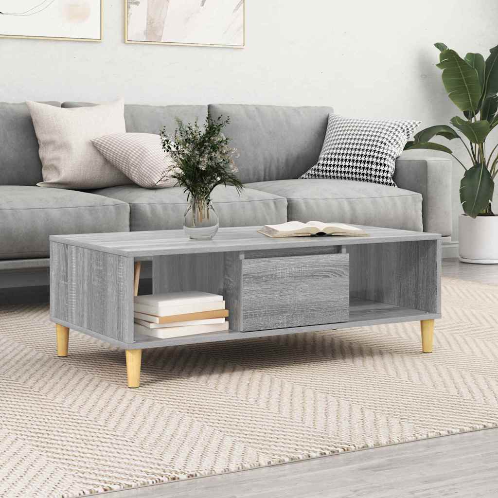 Vidaxl salontafel grijs sonoma 102 x 55 x 35 cm bewerkt hout