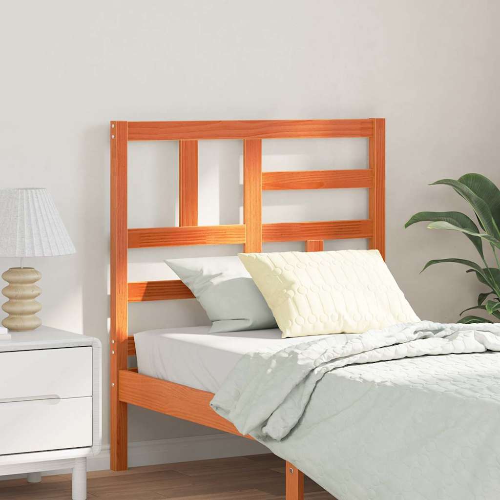 Vidaxl bed hoofdbord wasbruin 105,5 x 4 x 104 cm massief grenenhout