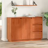 Vidaxl dressoir bruin eiken 111 x 34 x 75 cm massief grenenhout