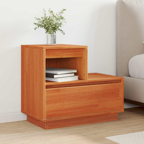 Vidaxl nachtkastje wasbruin 60 x 34 x 51 cm bewerkt hout
