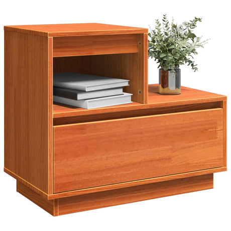 Vidaxl nachtkastje wasbruin 60 x 34 x 51 cm bewerkt hout