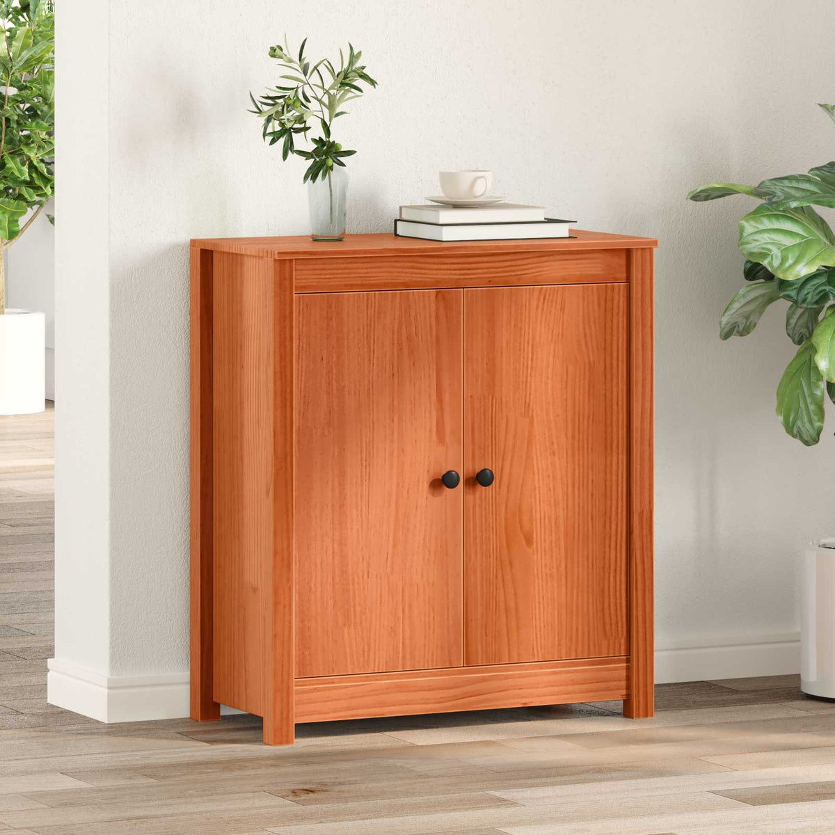 Vidaxl dressoir wasbruin 70 x 35 x 80 cm massief grenenhout