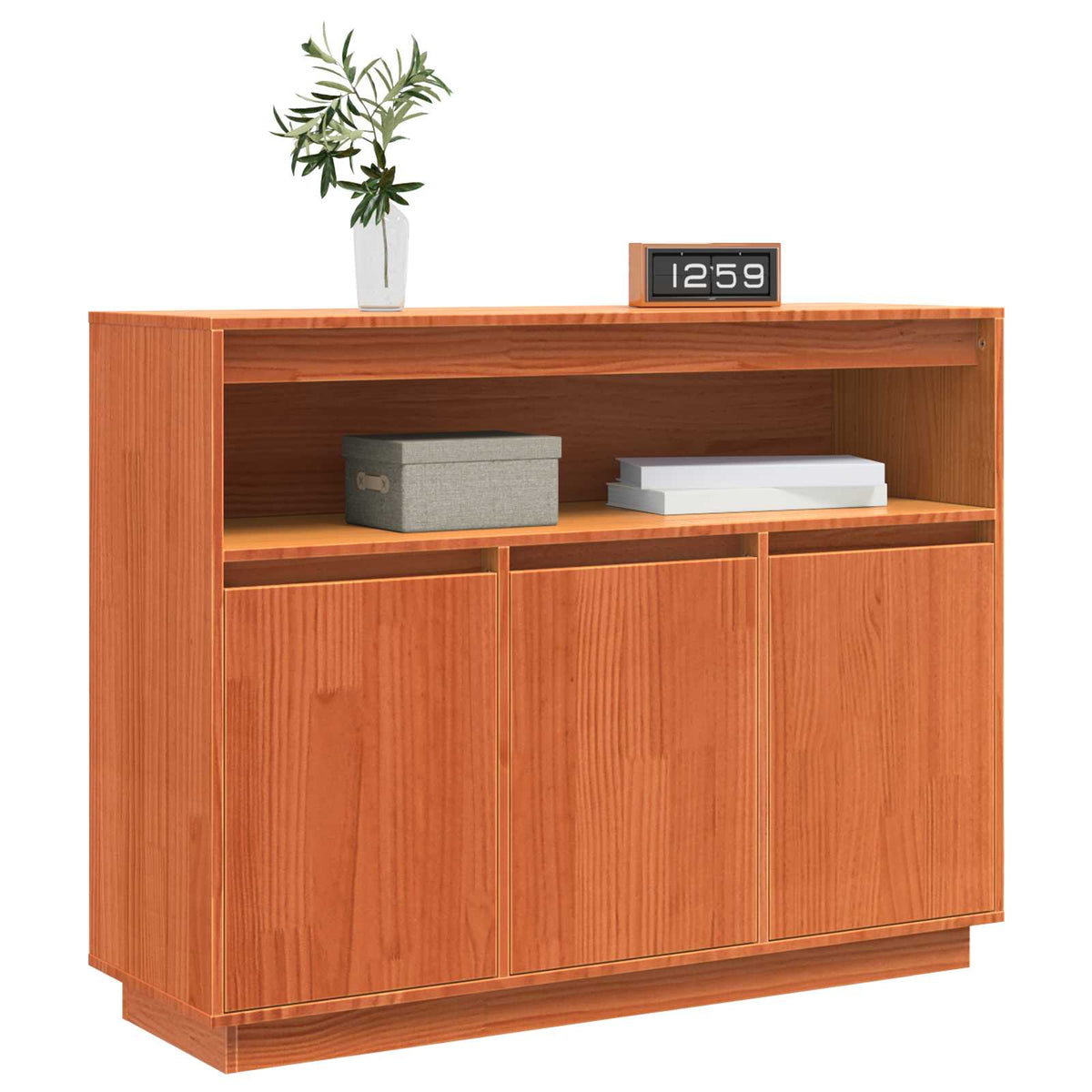 Vidaxl dressoir wasbruin 104,5 x 34 x 80 cm massief grenenhout