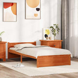 Vidaxl bedframe wasbruin 205,5 x 105,5 x 51 cm massief grenenhout