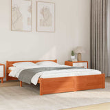 Vidaxl bedframe wasbruin 205,5 x 165,5 x 51 cm massief grenenhout