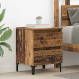 Vidaxl nachtkastje oudhout 40 x 35 x 50 cm bewerkt hout