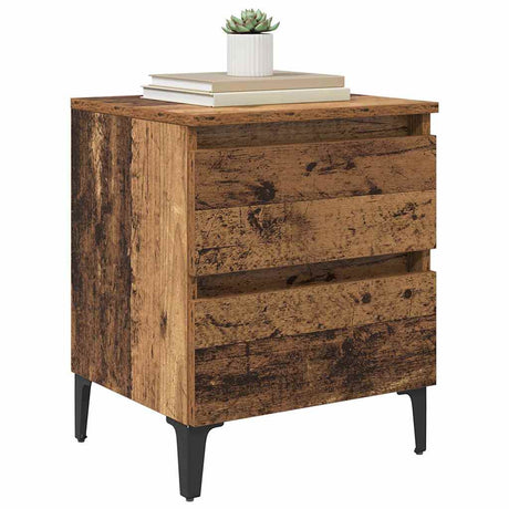 Vidaxl nachtkastje oudhout 40 x 35 x 50 cm bewerkt hout