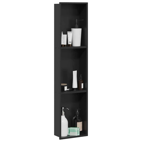Vidaxl douche niche zwart 90 x 20 x 9,5 cm roestvrij staal