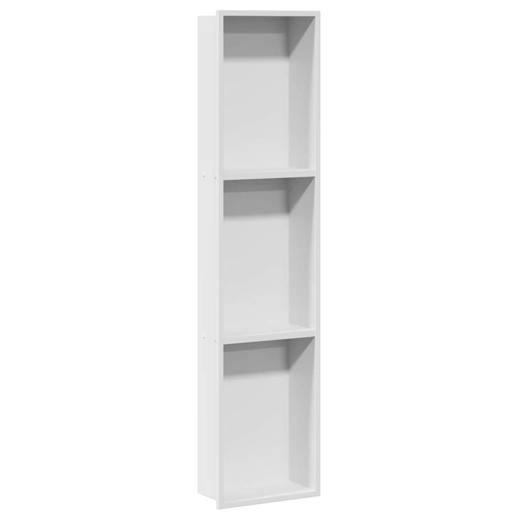 Vidaxl douche niche wit 90 x 20 x 9,5 cm roestvrij staal