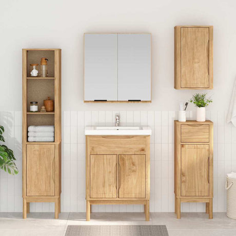 Vidaxl badkamer wandkast met plank floro wasbruin 35 x 30 x 60 cm