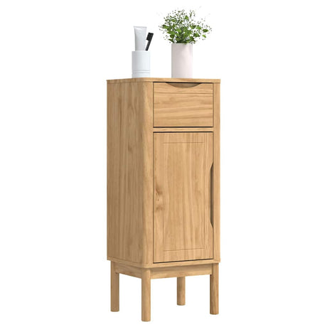 Vidaxl badkamerkast floro wasbruin 35 x 30 x 90 cm massief vurenhout