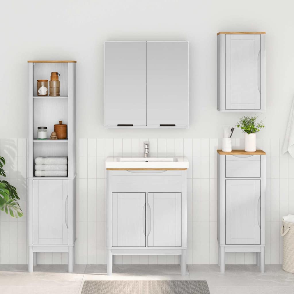 Vidaxl badkamerkast floro wit 35 x 30 x 90 cm massief vurenhout