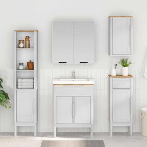 Vidaxl badkamerkast floro wit 35 x 30 x 90 cm massief vurenhout