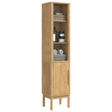 Vidaxl hoge badkamerkast floro wasbruin 35 x 30 x 160 cm