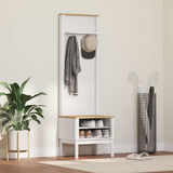 Vidaxl halkast floro wit 50 x 40 x 158 cm massief vurenhout