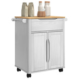 Vidaxl keuken trolley floro wit 72,5 x 45 x 80 cm massief vurenhout