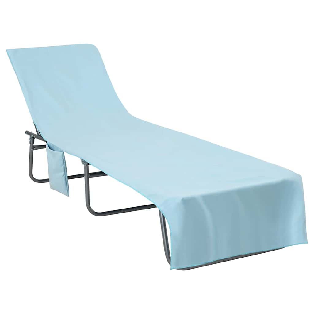 Vidaxl ligbedhanddoeken 2 st blauw 210 x 75 cm