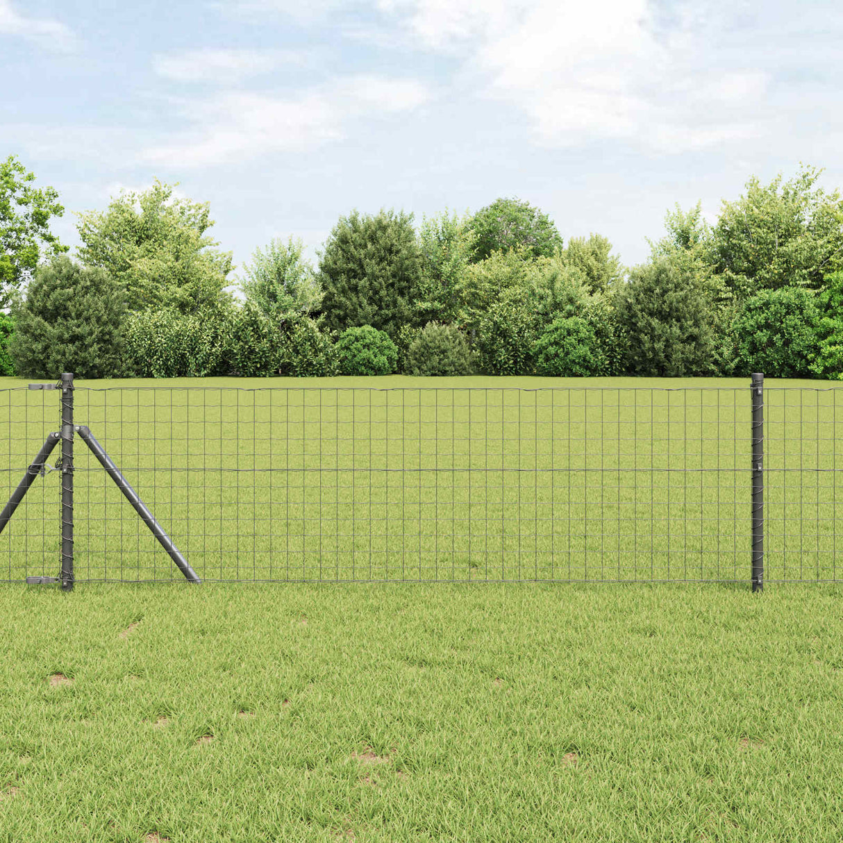 Vidaxl afrasteringspaal 2 pcs grijs 120 cm poedergecoat staal