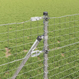Vidaxl afrasteringspaal 2 pcs zilver 50 cm poedergecoat staal
