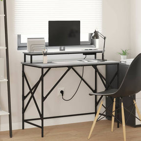 Vidaxl bureau grijs sonoma 100 x 50 x 86,5 cm bewerkt hout