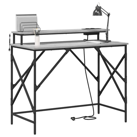 Vidaxl bureau grijs sonoma 100 x 50 x 86,5 cm bewerkt hout
