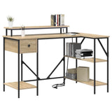 Vidaxl bureau sonoma eiken 120 x 79 x 86,5 cm bewerkt hout