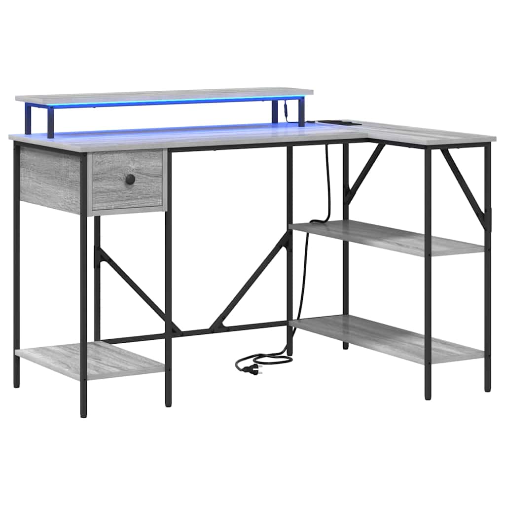 Vidaxl bureau grijs sonoma 120 x 79 x 86,5 cm bewerkt hout