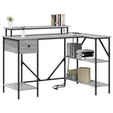 Vidaxl bureau grijs sonoma 120 x 79 x 86,5 cm bewerkt hout