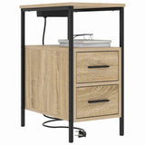 Vidaxl nachtkastje sonoma eiken 30 x 48 x 61 cm bewerkt hout