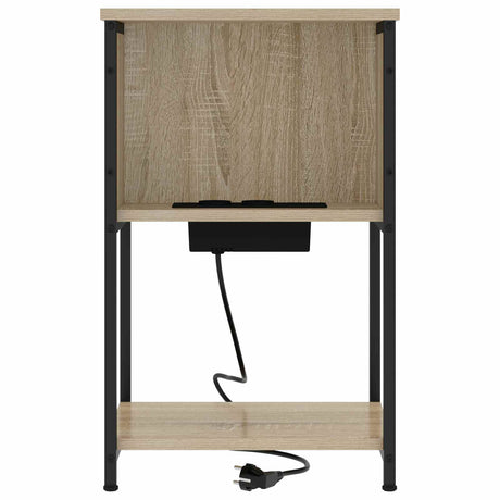 Vidaxl nachtkastje sonoma eiken 38 x 31 x 61 cm bewerkt hout