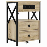 Vidaxl nachtkastje sonoma eiken 40 x 31 x 60 cm bewerkt hout